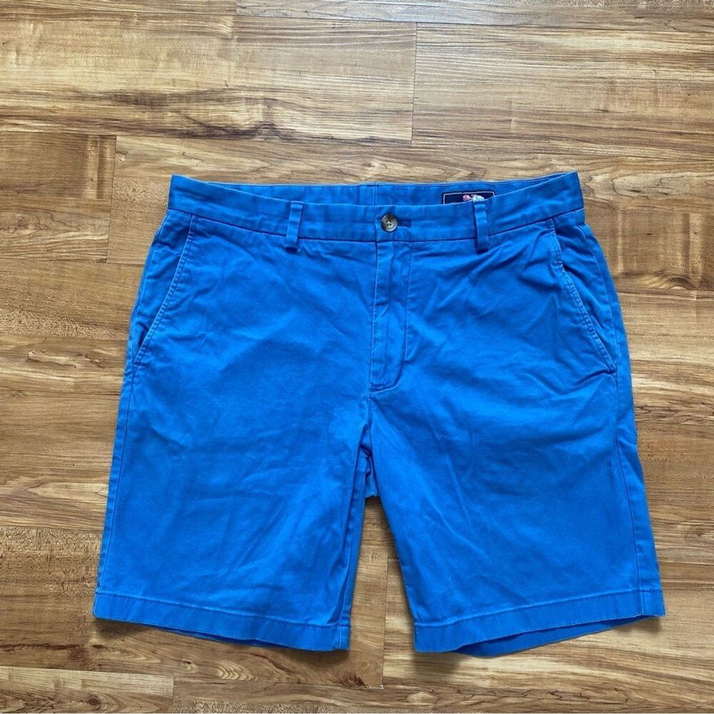 Vineyard Vines Men's 34 Blue Breaker 9” Twill Chino Shorts Coastal Beach Preppy